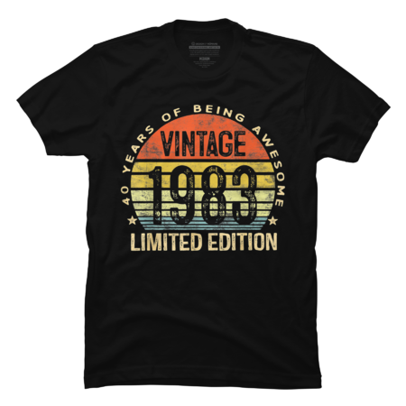 Vintage 1983 Limited Edition 40 Years Of Being Awesome Mother by Dtam2022