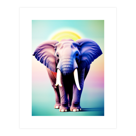 Colorful Modern Elephant Art by AngelsCreatives