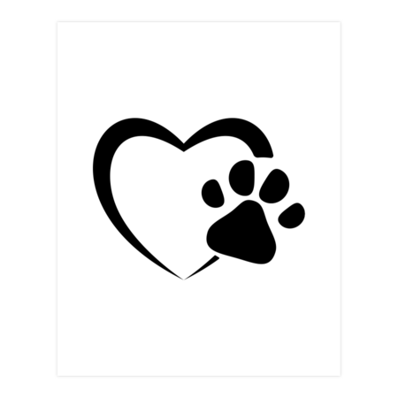 Love Paw Print Sign for Dogs and Cats Lovers