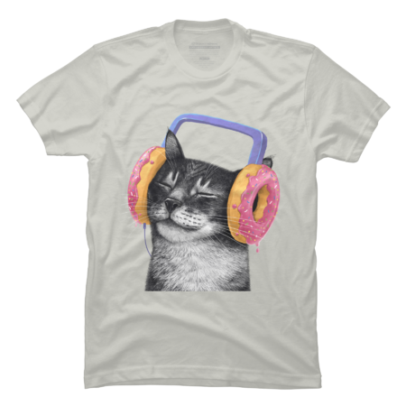 Cat with headphones by kodamorkovkart