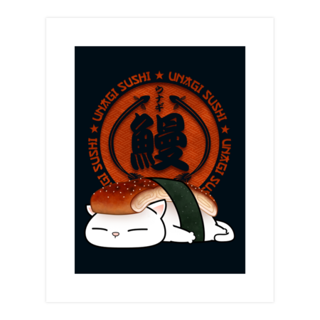Cat Unagi Sushi by TakedaArt