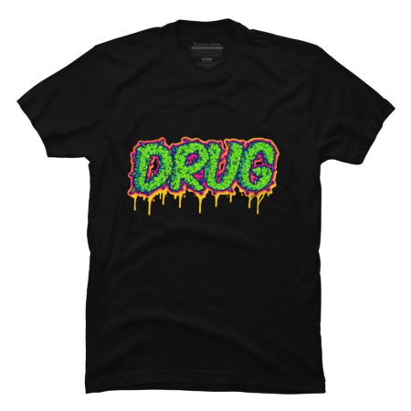 Drug letter typeface with goo cannabis buds