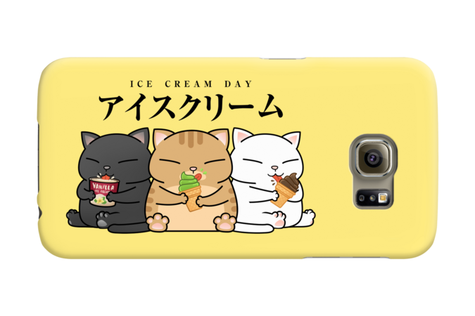 Cat Ice Cream Trio by TakedaArt