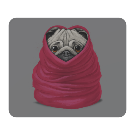 Pug in a warm blanket by NikKor
