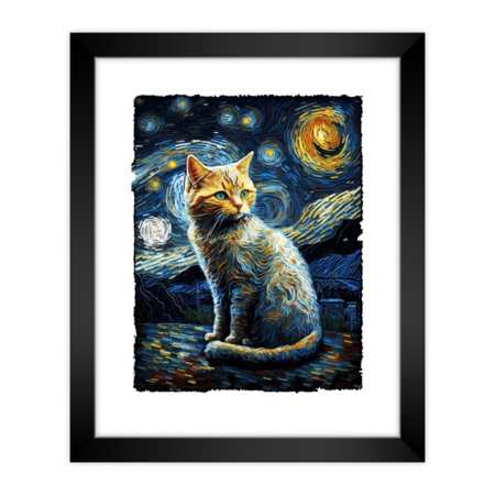 Cat in style Van Gogh by XXCX