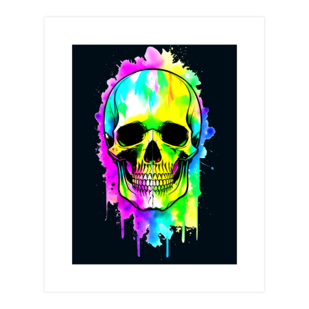 Watercolor skull by luisalfonso89