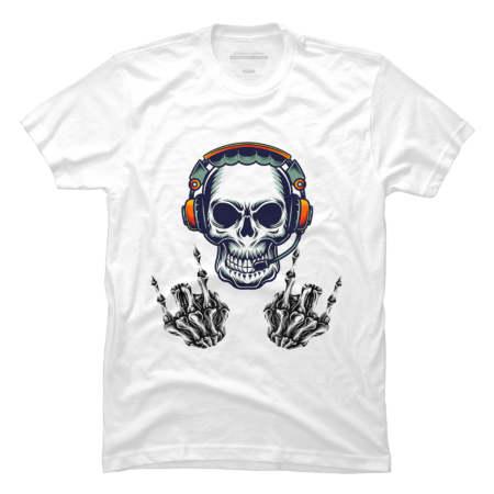 Headphones Skull Halloween T-Shirt