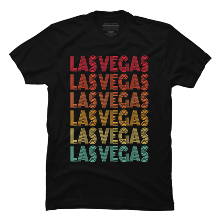 Las Vegas Vintage Letters T-Shirt by Bloemsgallery