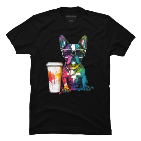 Coffee &amp; Dogs French bulldog color splash by Otaizart