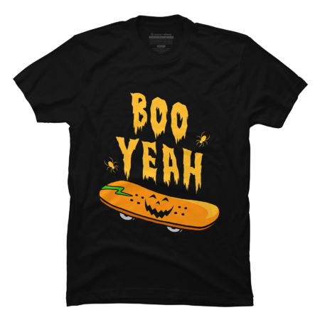 Boo Yeah Skateboard Halloween  T-shirt by Marilynart