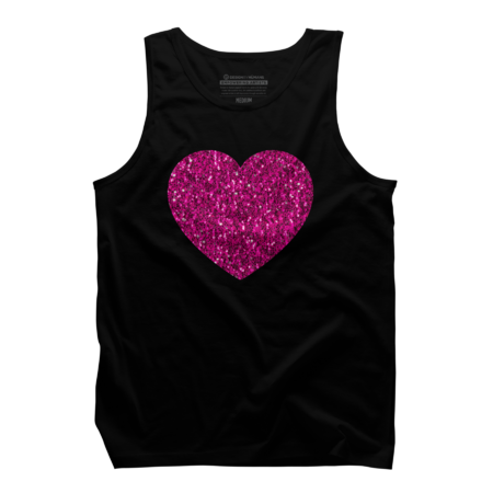 Hot pink heart faux glitter sparkles love by PLdesign