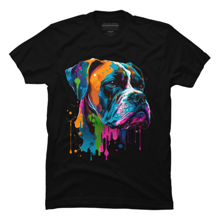 Rainbow Boxer Dog Colorful Boxer Graphic
