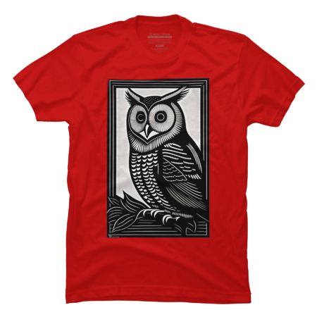 black and white owl by Tursino