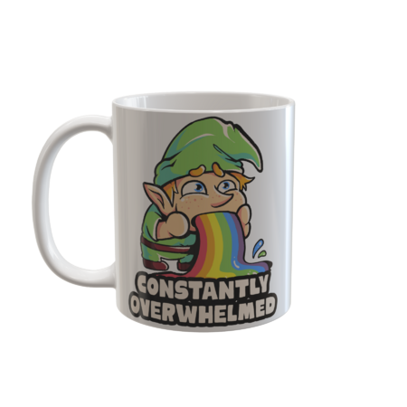 Constantly Overwhelmed - Funny Gnome Rainbow Gift by EduEly