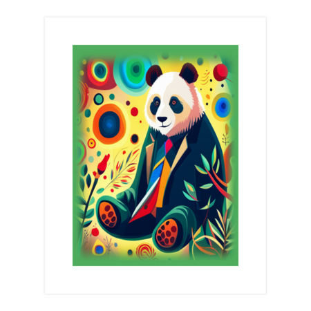 Chill Panda in Suit and Tie by Trenux