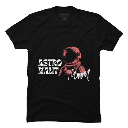 Black Pink Retro Astronaut Streetwear T-Shirt by DynamitebyMintan