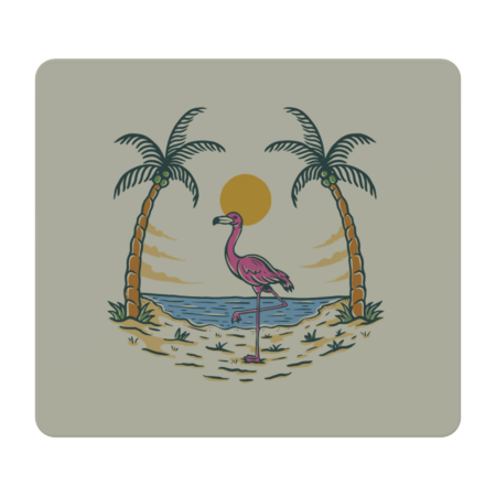 Summer Vibes Flamingo by Mangustudio