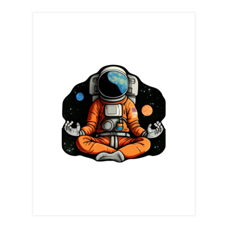 Astronaut Yoga: Cosmic Meditation in Space and on Planets Design by AlunderART