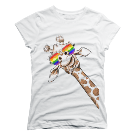 Giraffe Gay Pride Flag LGBTQ T-Shirt by Thesw24