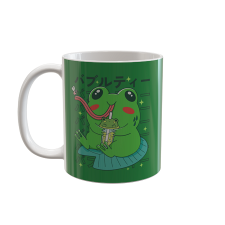 Kawaii Frog Driking Bubble Tea by Brunopires