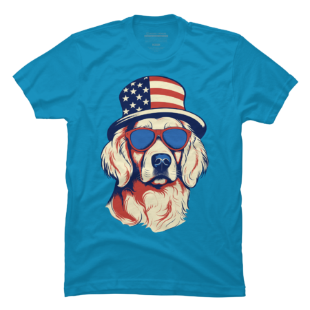 Patriotic Paws: Golden Retriever Edition by designsbyeggsy