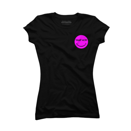 Vamp Acid Pink Techno Polo Smile Fitted Petite by VampAcid
