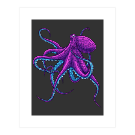 Juicy purple funny deep-sea octopus by crisp1pronunciation
