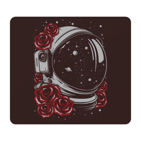 Astronaut helmet of roses by LM2Kone