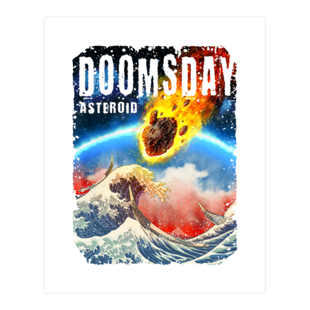 Doomsday ! asteroid and Great Wave by Winya