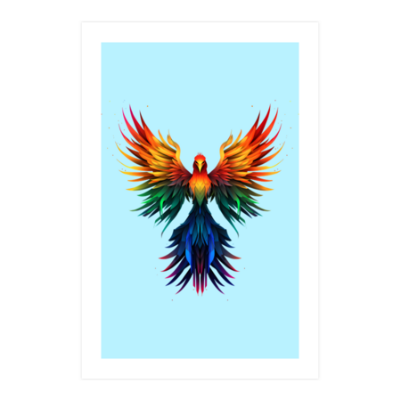Rainbow Phoenix by Fourfreak