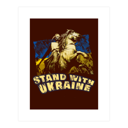Ukraine - Stand With Ukraine - Ukrainian Flag by Area31Studios