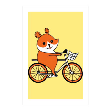 Hamster Riding a Bicycle by Trenux