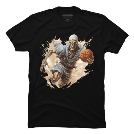 Awesome Halloween Skeleton Playing Basketball by Wortex