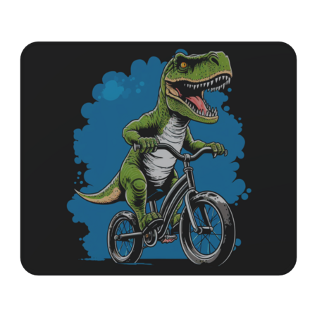 Dinosaur T-Rex Riding a Bicycle by AlexaGoodies