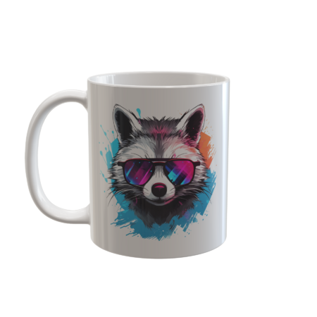 Retrowave Raccoon With Sunglasses by AlexaGoodies