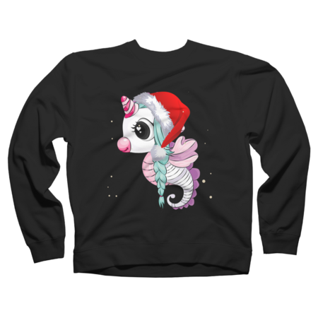 Christmas sea horse unicorn T-Shirt by TTeeth