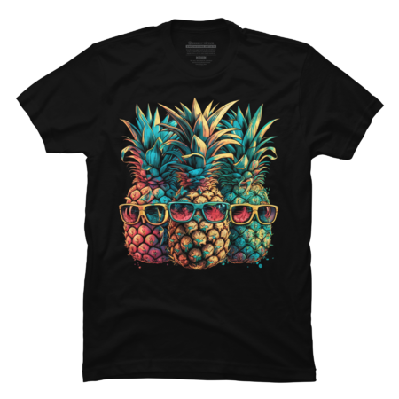 Three Pineapples With Sunglasses by AlexaGoodies