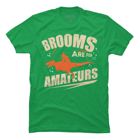 Halloween Brooms are for Amateurs Witch Dinosaur by amitsurti
