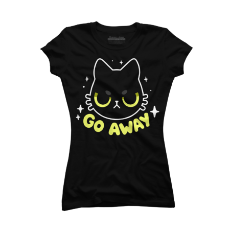 Go Away - Cute Angry Black cat - Sassy Kitty by BlancaVidal