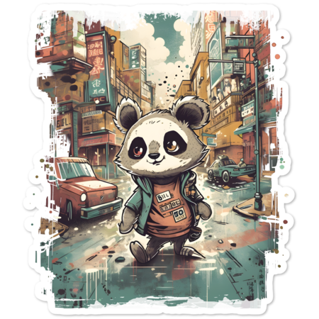 Curious Urban Panda by webik