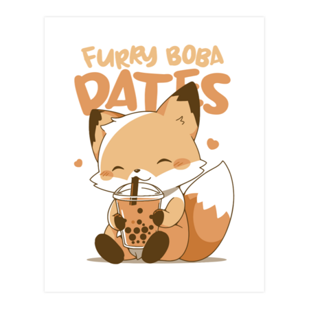 Furry boba tea fox by DesignStudio13