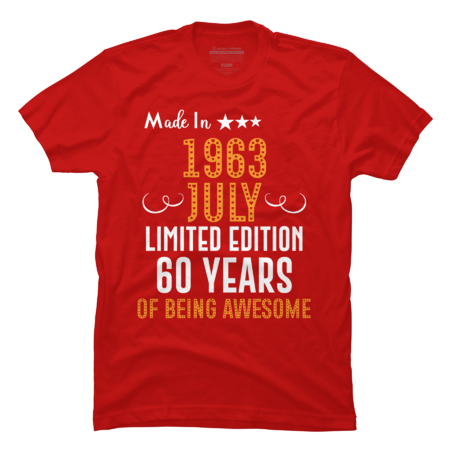 Made In 1963 July Limited Edition 60 Years