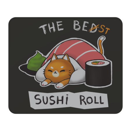 Sushi Roll Bed Cat - Funny Cute Kitty - Social Distancing
