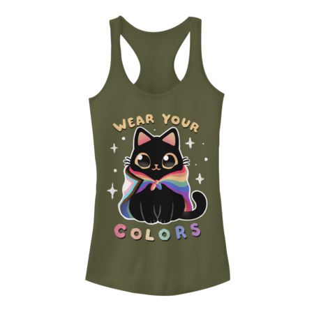Total Progress LGBT Pride Cat -Rainbow Kitty - Wear your colors by BlancaVidal
