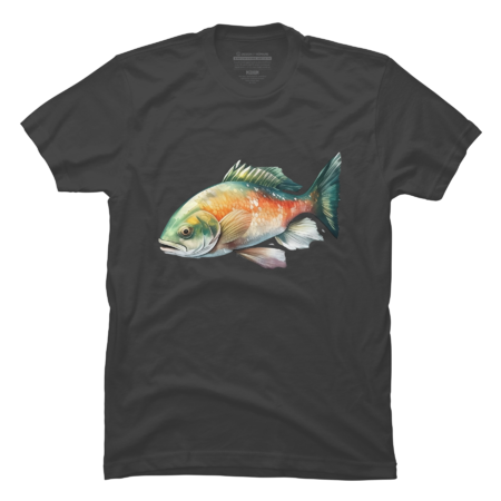 Aquatic Beauty: Freshwater Fish Watercolor Shirt Design by bukko