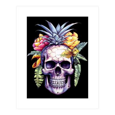 Pineapple Skull Halloween Graphic by AlexaGoodies