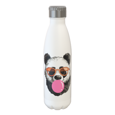 Cool Panda Face Eating Gum And Makes A Bubble by pikashop