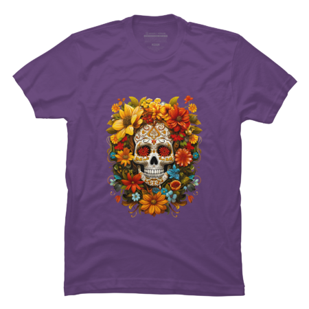 Skull with flowers
