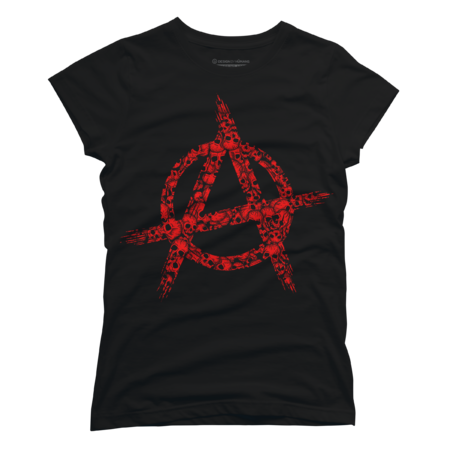 Red Anarchist Symbol From Skulls, Anarchy For Rockers by crisp1pronunciation