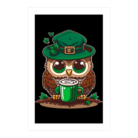 Cute Kawaii Owl St. Patrick Graphic by AlexaGoodies